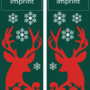 Red Rustic Reindeers Street Banner Set 14220