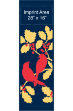 Holly Branch With Birds Street Banner 15319
