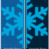 Blue Snowflake Divide Street Banner Set 16117