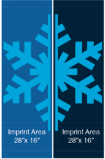 Blue Snowflake Divide Street Banner Set 16117
