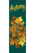 Autumn Acorns On Leaves Street Banner 16216