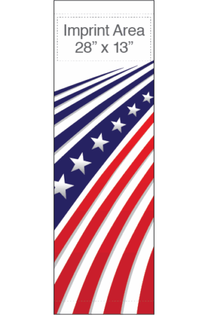Swooping Stars And Stripes White Street Banner 16931