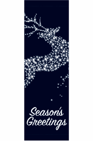 Deer In Midnight Flight Street Banner 17110