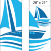Sailing Away White Street Banner Set 17933