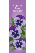 Purple Pansies Street Banner 18902
