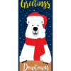 White Santa Bear Street Banner 20815