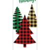 Holiday Plaid Trees Street Banner 20924