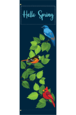 Spring Bird Trio Street Banner