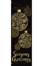 Elegant Gold Ornaments Street Banner 21815