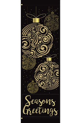 Elegant Gold Ornaments Street Banner 21815