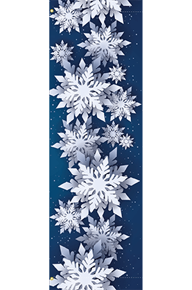 Falling White Snow Street Banner 21921