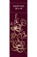 Gold Flower Silhouette Street Banner