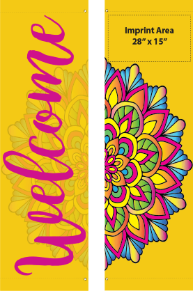 Welcome Geometric Spring Street Banner