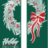 Double Holiday Wreath Greeting Street Banner Set 93673