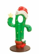 6' Christmas Cactus Photo Op Fiberglass Display