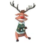 4.5' Freezing Reindeer Fiberglass Display