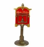 Creative Displays 5.5' Red and Gold Santa Mailbox Fiberglass Holiday Display