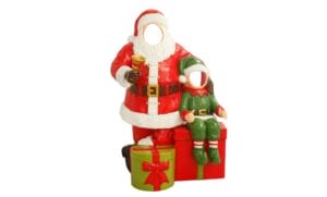 6' Santa with Elf Photo Op Fiberglass Display