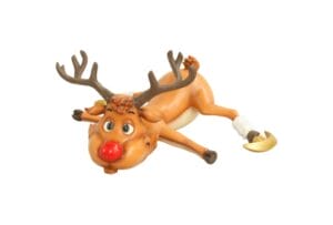 2.5' Skating Reindeer Fiberglass Display