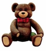 6.5' Red Teddy Bear Photo Op Fiberglass Display