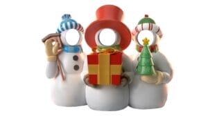 5' The Snowy Fellers Photo Op Fiberglass Display