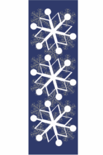 Creative Displays Snowflake Stacked Trio Street Banner