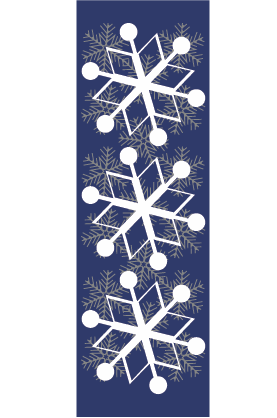 Creative Displays Snowflake Stacked Trio Street Banner