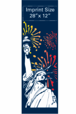 Creative Displays Miss Liberty Fireworks Street Banner