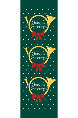 Creative Displays Season's Greetings Horns Trio Street Banner
