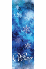 Creative Displays Blue & White Snowfall Street Banner