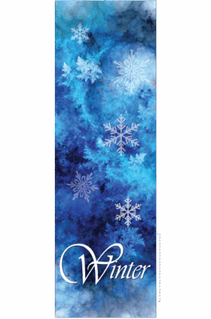 Creative Displays Blue & White Snowfall Street Banner