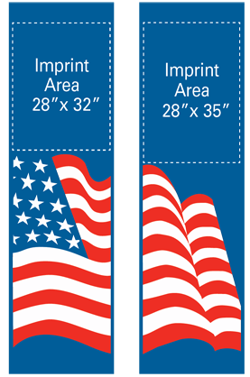 Creative Displays USA Double Flag Street Banner Set