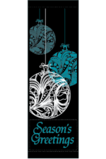 Creative Displays White And Teal Seasonal Ornaments Street Banner
