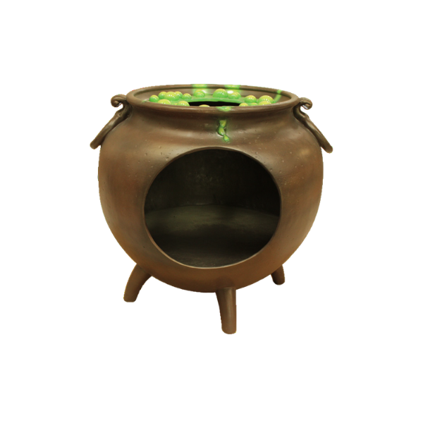 4' Witch Cauldron Halloween Fiberglass Display
