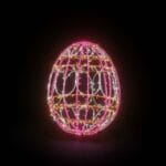 2 Foot Easter Egg Light 2 PWO Fiberglass Display