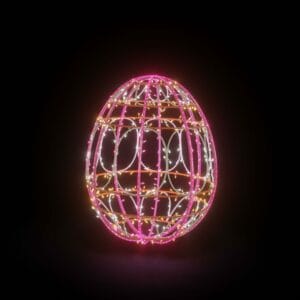 2 Foot Easter Egg Light 2 PWO Fiberglass Display