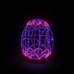 2 Foot Easter Egg Light 4 VP Fiberglass Display