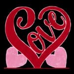 8' Giant Love Heart Fabricated Display