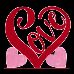 8' Giant Love Heart Fabricated Display