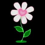 8' Valentine's Heart Daisy