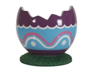 3 Foot Violet Cracked Easter Egg Photo Op Fiberglass Display