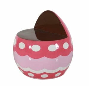 2 Foot Pink Easter Egg Chair Fiberglass Display
