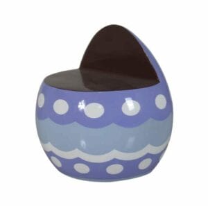 2 Foot Violet Easter Egg Chair Fiberglass Display