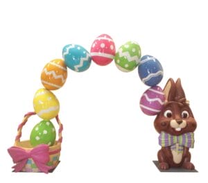 13 Foot Easter Egg With Bunny Archway Fiberglass Display