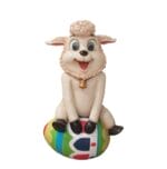 4 Foot Easter Lamb Sitting On Easter Egg Fiberglass Display