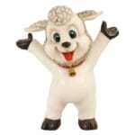 4 Foot Easter Lamb Standing Fiberglass Display