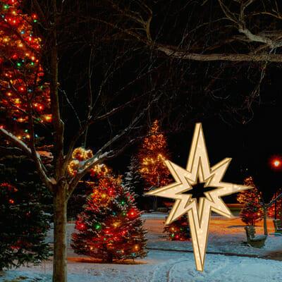 6.5' 3D LED Bethlehem Star Dimensional Display