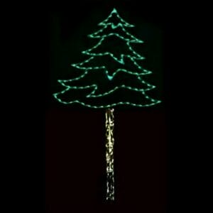 16' Pine Tree Pole Mount Holiday Light Display