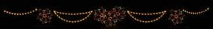 40' Silhouette Poinsettias Skyline Holiday Light Display