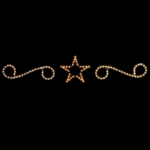 40' Scrolls And Star Skyline Holiday Light Display